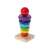 Regenbogen-Stapelspielzeug aus Holz für Babys und Kleinkinder, 13 cm hoch