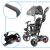 Ikonka Trike Fix Lite Children's tricycle with awning and push handle, 360° rotation - Grey 80974026