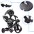 Ikonka Trike Fix Lite Children's tricycle with awning and push handle, 360° rotation - Grey 80974026