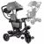 Ikonka Trike Fix Lite Children's tricycle with awning and push handle, 360° rotation - Grey 80974026