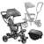 Ikonka Trike Fix Lite grey tricycle with sun canopy and push bar
