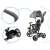 Ikonka Trike Fix Lite grey tricycle push bar and basket detail