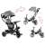 Ikonka Trike Fix Lite grey tricycle grows with your child