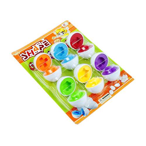 Vzdelávacia hra s vajíčkami Párovanie tvarov a farieb
