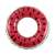 Watermelon inflatable swim ring, 80cm, red, green, black