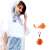 IdeallStore® Basketball Poncho Raincoat, One Size, Plastic, Orange 56371353