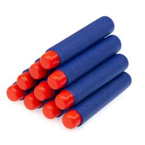 10 pack of blue NERF compatible foam darts, 7.2cm long - Toy Gun, Bullet