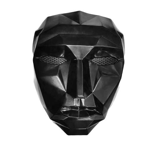 Squid Game Leader Mask, Black, Geometric Design
