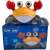 Ikonka Interactive Crawling Crab Toy with Sound - Yellow and Red on packaging