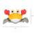 Dimensions of the yellow and red interactive crab toy with sound effects