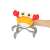 Ikonka Interactive Crawling Crab Toy with Sound - Yellow and Red in hand