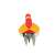 Kik interactive walker with Crab hangtag #yellow-red 56372815