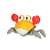 Ikonka Interactive Crawling Crab Toy with Sound - Yellow and Red