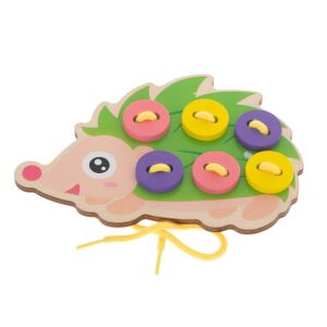 Ikonka Играчка за шиене на таралеж с цветни копчета, образователна игра - Игра за развитие за малки деца