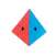 MoYu Pyraminx v2 puzzle cube, red and blue
