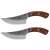 IdeallStore® Butcher Knife Set, 2 pieces, Handcrafted, 24.5 cm, Brown, with Leather Sheath 56372998