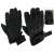 Pair of black tactical gloves with knuckle protection