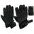 Pair of black tactical gloves with knuckle protection