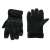 Pair of black tactical gloves with knuckle protection