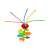 Splash Flower water sprinkler for kids, green and red, with colorful flowers and a smiling face, close-up