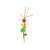 Splash Flower water sprinkler for kids, green and red, with colorful flowers and a smiling face, close-up