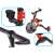 Ikonka Trike Fix Mini Red Tricycle handlebar, pedal storage, folding mechanism details