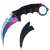 Nóż Karambit IdeallStore z tęczowym ostrzem i pochwą
