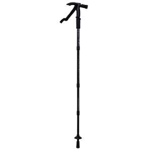 IdeallStore® Ol Helper adjustable walking stick with LED light, black, 110 cm - Hiking pole