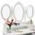 Shabby Chic fésülködő asztal tükörrel és székkel, fehér