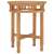 Teak bisztróasztal, kerek, 60 cm átmérőjű, 60 cm magas, természetes fa felülettel, oldalnézet