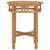 Teak bisztróasztal, kerek, 60 cm átmérőjű, 60 cm magas, természetes fa felülettel, elülső nézet
