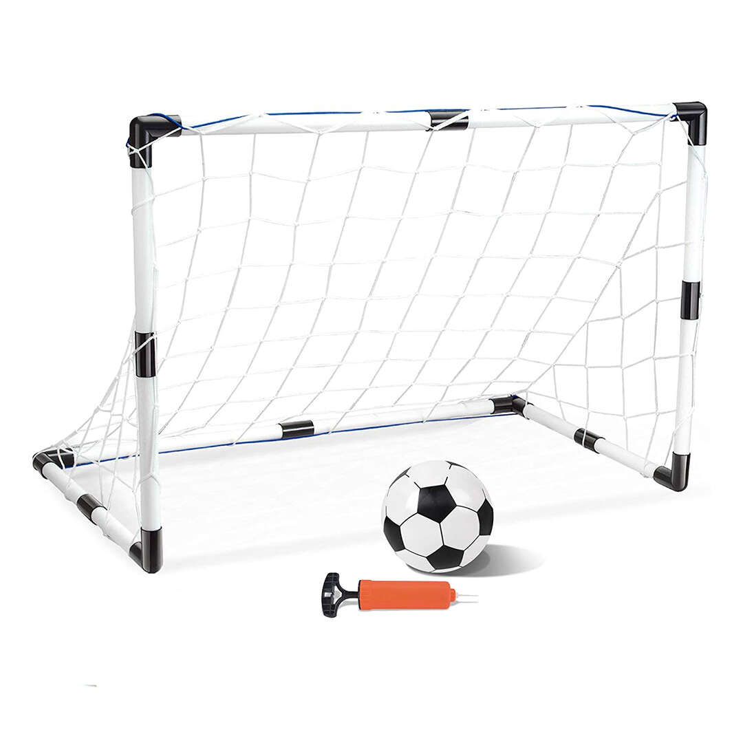 Timeless Tools 2-in-1 Soccer Goal Set with Ball and Pump, Plastic