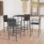 Polyrattan Kerti Bárszett - 5 részes - Szürke 56433313