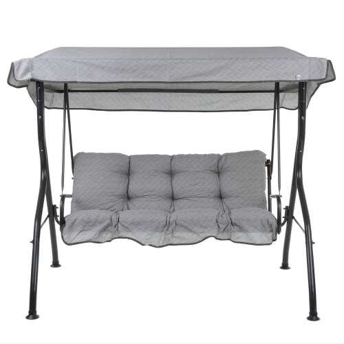 DAJAR LUNA fém kerti hintaágy tetővel - szürke (034-06)