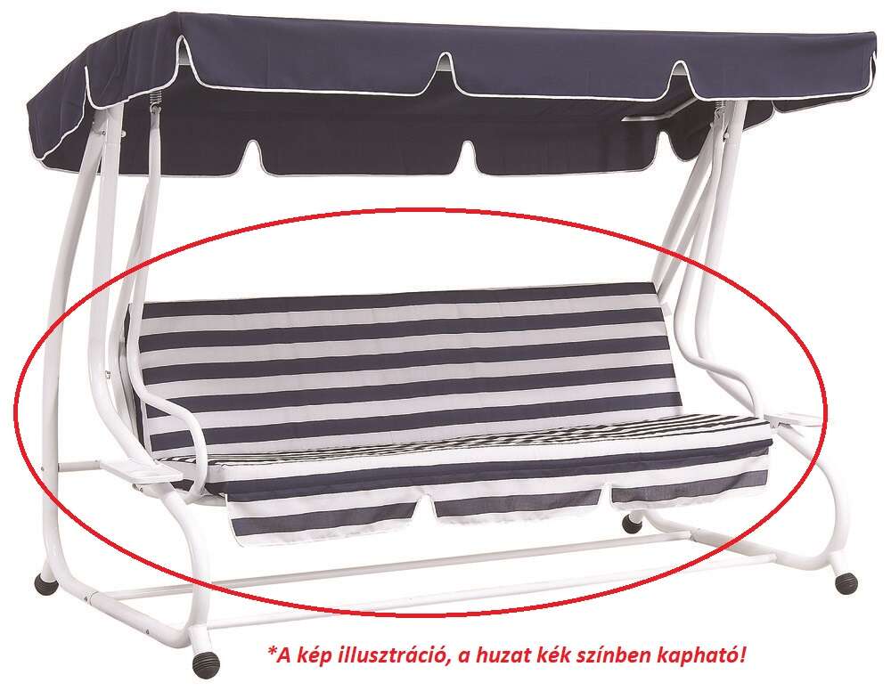 ROJAPLAST Hintaház Üléshuzat - Kék Csíkos - 140x99cm