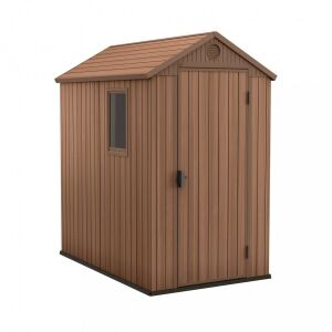 Domek ogrodowy Darwin 4x6 plastikowy brązowy 129245386 - Przechowywanie w ogrodzie