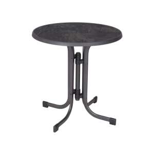 DAJAR PIZARRA összecsukható fém kerti körasztal, 70 cm átmérő - Dajar