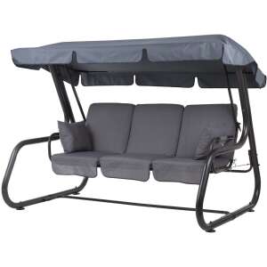 DAJAR RIMINI 3 személyes kerti hintaágy napernyővel, antracit - Dajar