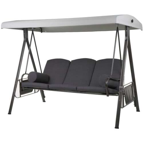 DAJAR SALERNO Fém Kerti Hintaágy Tetővel - 024-07 (Méret: 178)