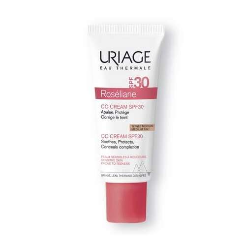 Uriage Roseliane CC krém SPF30, 40 ml, közepes árnyalat, érzékeny, kipirosodásra hajlamos bőrre 