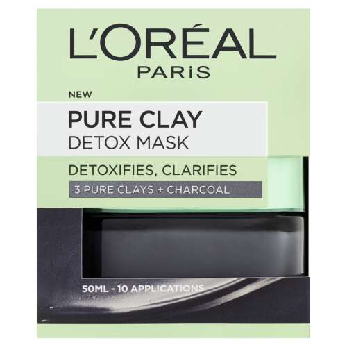 L'Oréal Paris Pure Clay Detox méregtelenítő fekete Maszk 50ml