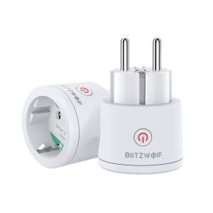 Priză inteligentă Blitzwolf BW-SHP13, alb, pachet de 2, ZigBee 3.0, 3680W, monitorizare consum energie, compatibil cu Amazon Echo, Google Home și IFTTT - BlitzWolf