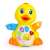 Hola Toys Dancing Duck with lights and music, interactive toy for babies, yellow duck with colorful buttons