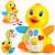 Interactive dancing duck toy with lights and music, Hola Toys, features multiple buttons for different sounds and melodies