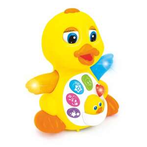 Żółta interaktywna tańcząca kaczka zabawka ze światełkami i muzyką, Hola Toys - Hola