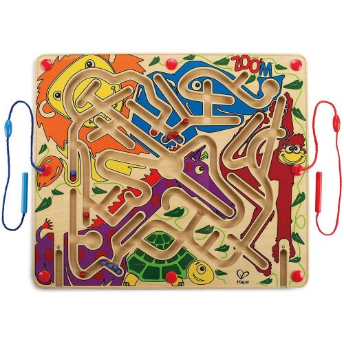 HAPE Labirint Magnetic Zoo - Labirint cu animale pentru doi jucători