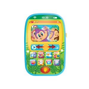 Hap-p-Kid Moja pierwsza tabletka zabawka, interaktywna zabawka edukacyjna ze światłami i dźwiękami, wyposażona w 8 przycisków z różnymi dźwiękami, melodiami i funkcją nagrywania głosu - Little Learner