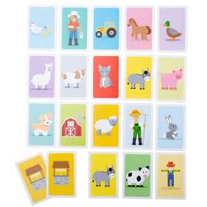 Memory game cards with farm animals and objects, 40 cards total - Memory Game