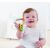 Hape Double Triangle Teether in use by a happy baby