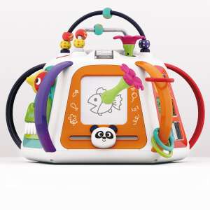 HolaToys Erdő Aktivitás Piramis, fejlesztő játék babáknak és kisgyermekeknek, többféle tevékenységgel, hangokkal és fényekkel - Hola